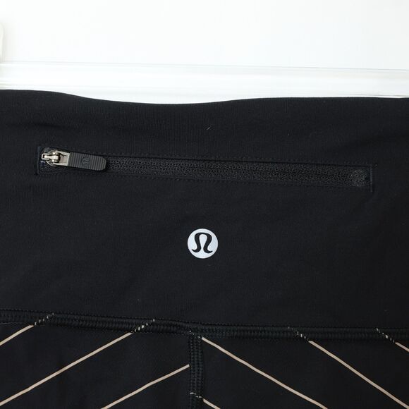 LULULEMON 2018 Speed Wunder Tight Reflective 28" 2 Striped High Beam Black B57 - Picture 4 of 6